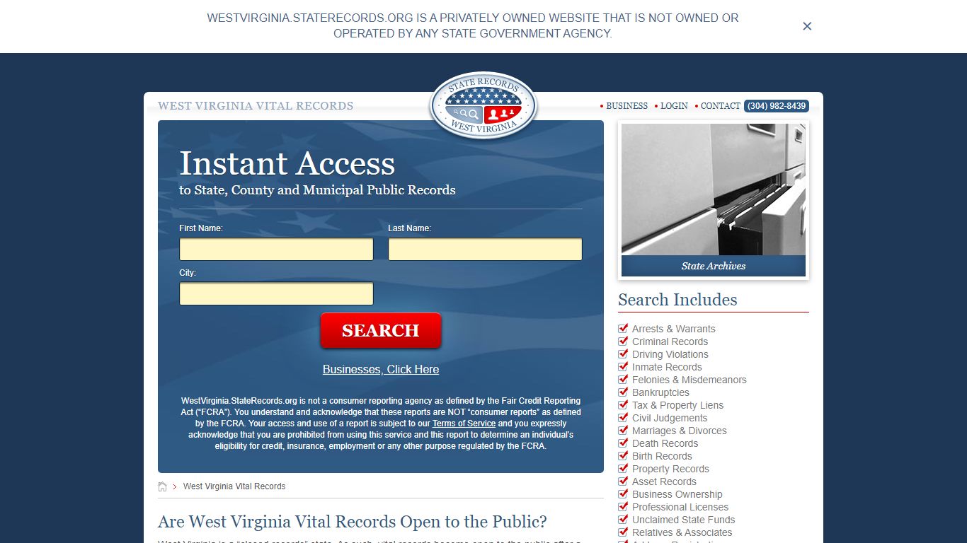 West Virginia Vital Records | StateRecords.org